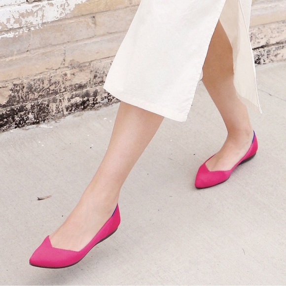 Rothy’s hit pink the point flats - Picture 1 of 7